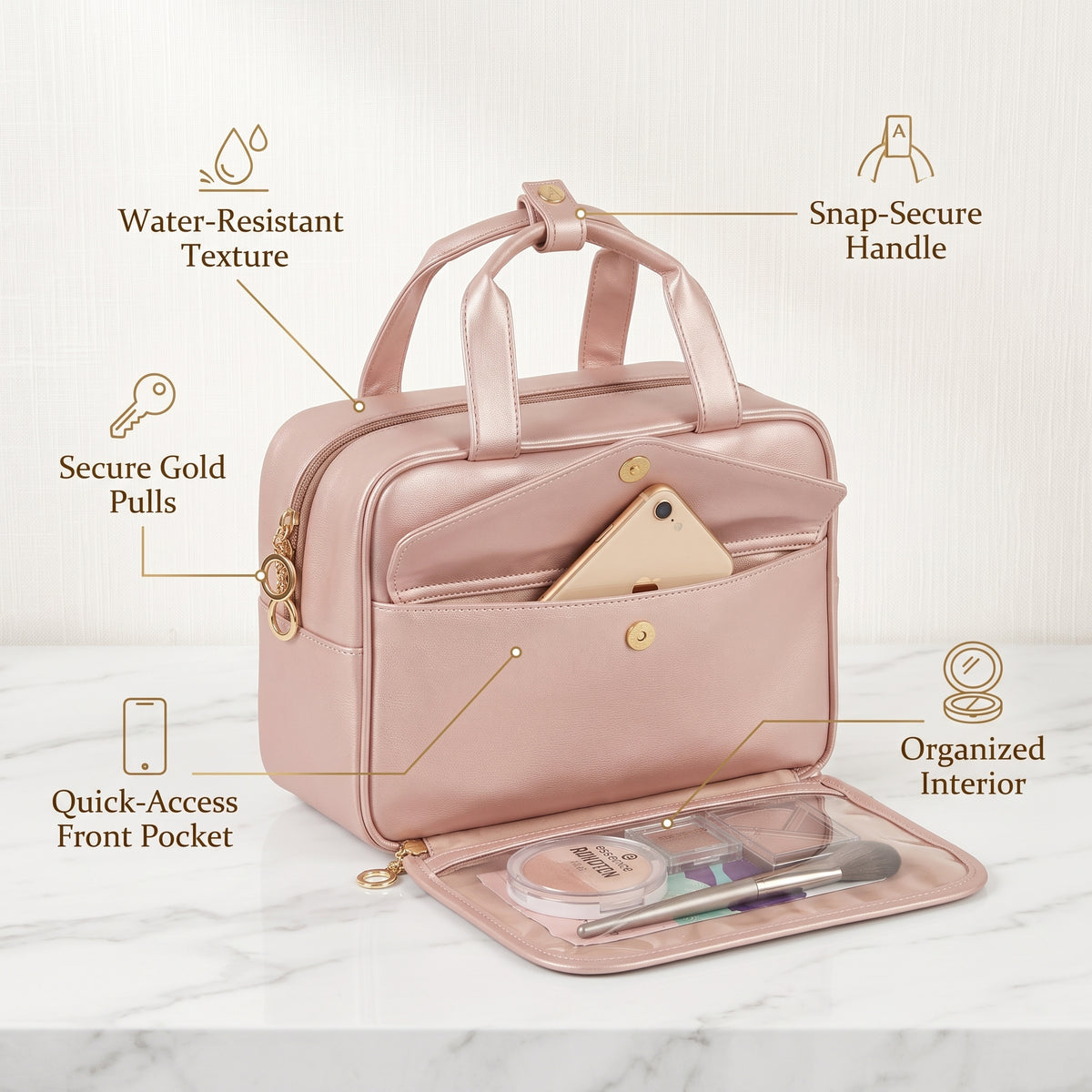 Travel Toiletry Organizer – Hanging Bathroom Storage Case