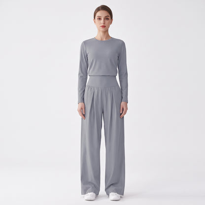 Quick-Dry Wide Leg Pants for Women, Loose Straight Fit for Yoga, Running and Casual Wear