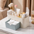 Makeup Organizer with Drawer – Acrylic Brush and Lipstick Holder