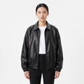Unisex Faux Leather Bomber Jacket, Slim Motorcycle Coat for Autumn and Winter