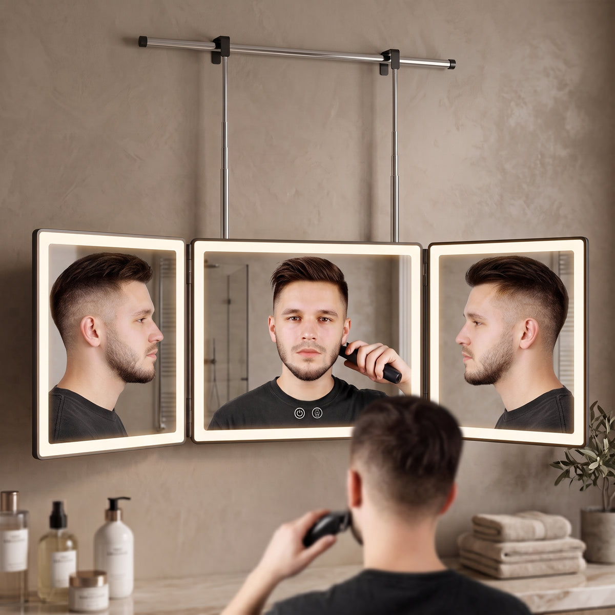 Trifold Makeup Mirror – 360° Adjustable Travel Vanity Mirror