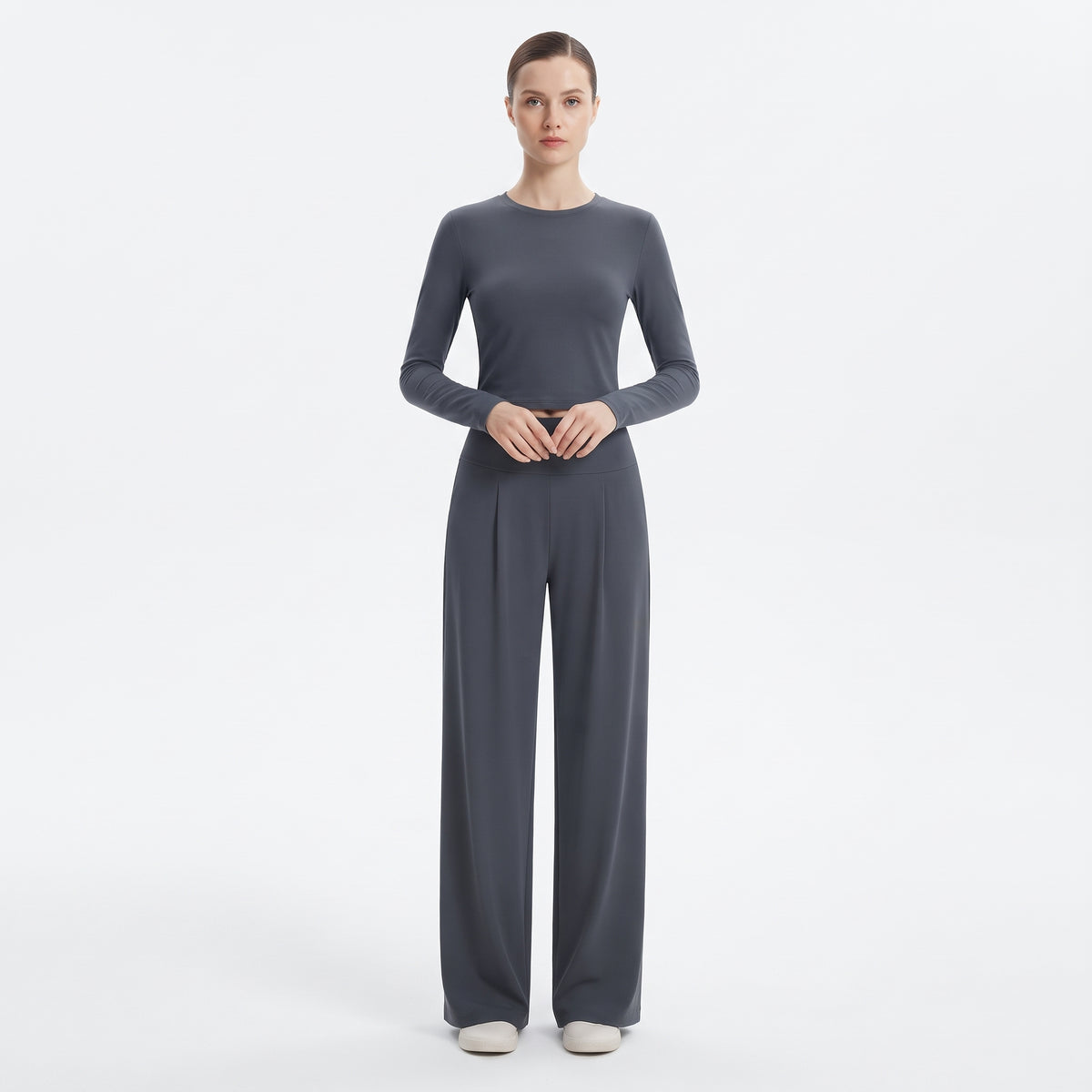 Wide Leg Yoga Pants for Women, High-Waist Stretch Lounge and Workout Palazzo Pants