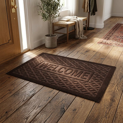 Heavy Duty Welcome Mat - Anti-Slip Rubber Rug