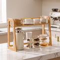 Wooden Multi-Functional Countertop Multi-Layer Storage Rack, Multiple Sizes