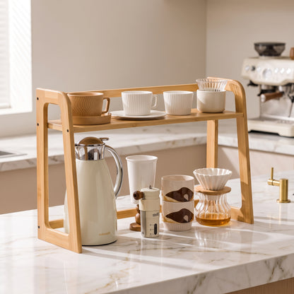 Wooden Multi-Functional Countertop Multi-Layer Storage Rack, Multiple Sizes