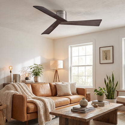 Retro Ceiling Fan for Home – 52-Inch DC Motor, No Light, Remote Control