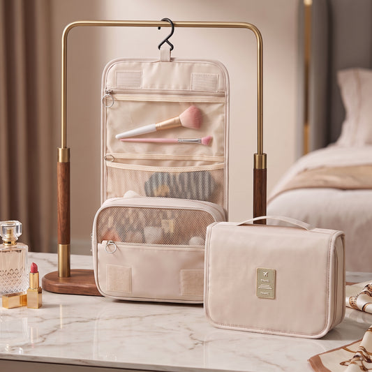 Toiletry Bag for Travel – Dry Wet Separation Hanging Organizer