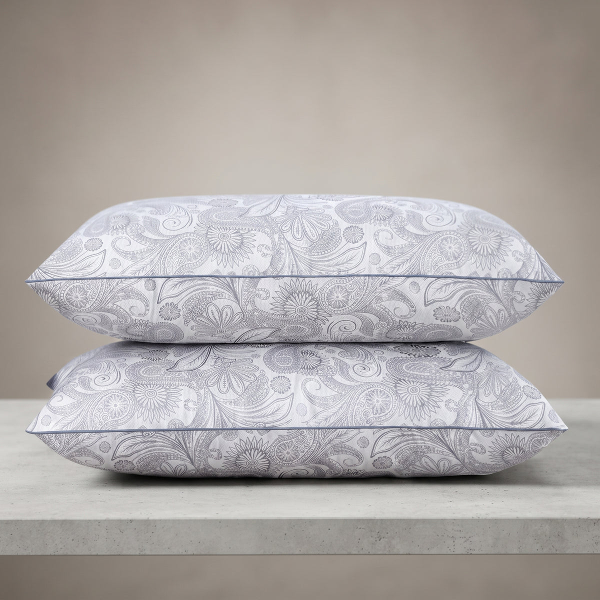 Sleeping Pillow Set – 2PC Brushed Texture Patterned Pillows