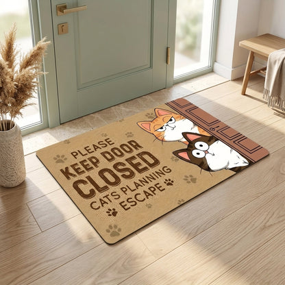 Cat Doormat - Cartoon Washable Welcome Rug
