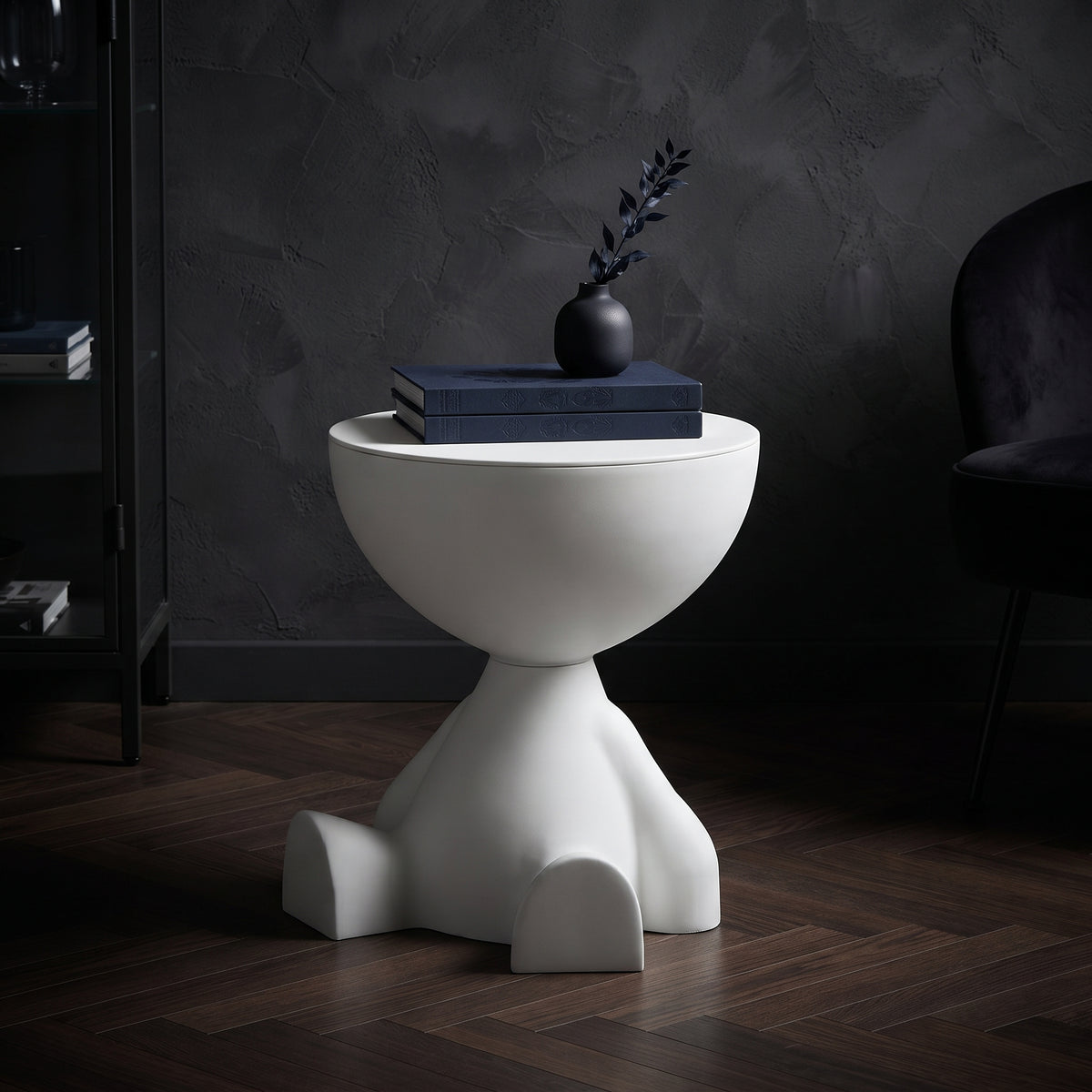 Sofa Edge Table – Compact Flat-Head Coffee Table