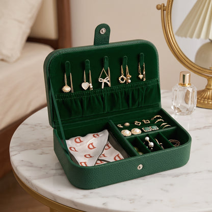 Travel Jewelry Box – Portable Leather Organizer Case