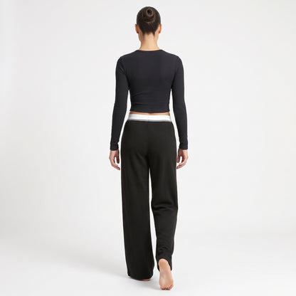 High-Waist Wide Leg Pants for Women, Quick-Dry Loose Fit for Training and Casual Summer Wear