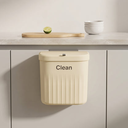 Wall Mounted Trash Can – 12L Hanging Bin for Kitchen Cabinets