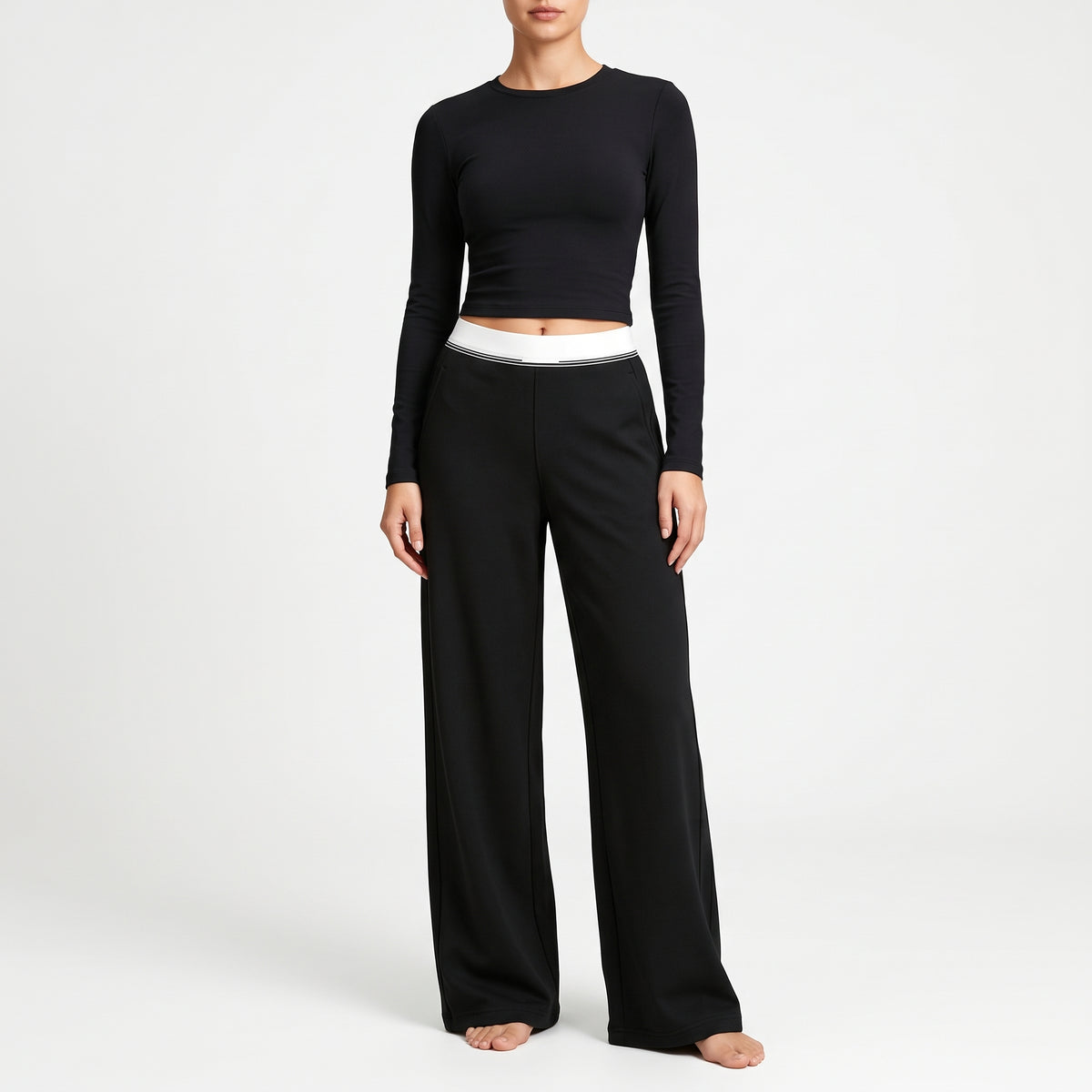 High-Waist Wide Leg Pants for Women, Quick-Dry Loose Fit for Training and Casual Summer Wear