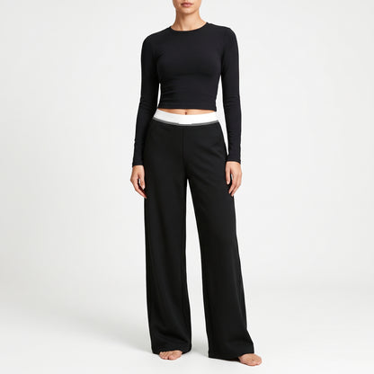 High-Waist Wide Leg Pants for Women, Quick-Dry Loose Fit for Training and Casual Summer Wear