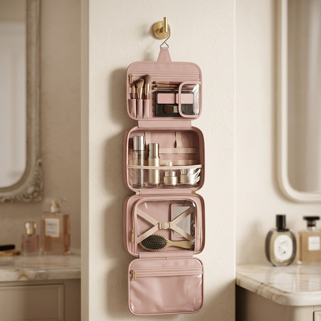 Travel Toiletry Organizer – Hanging Bathroom Storage Case