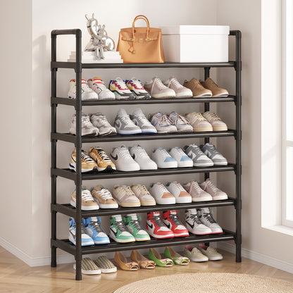 Adjustable Multi-Tier Metal Shoe Rack for Entryway Storage