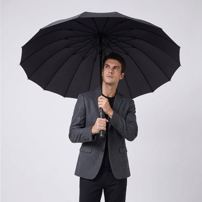 Premium Extra-Large Double-Layer Golf Umbrella with Windproof Frame