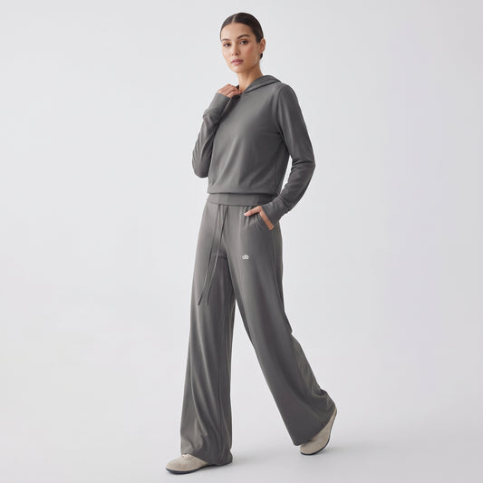 Wide Leg Yoga Pants for Women with Drawstring Waist, Loose Fit for Training and Pilates