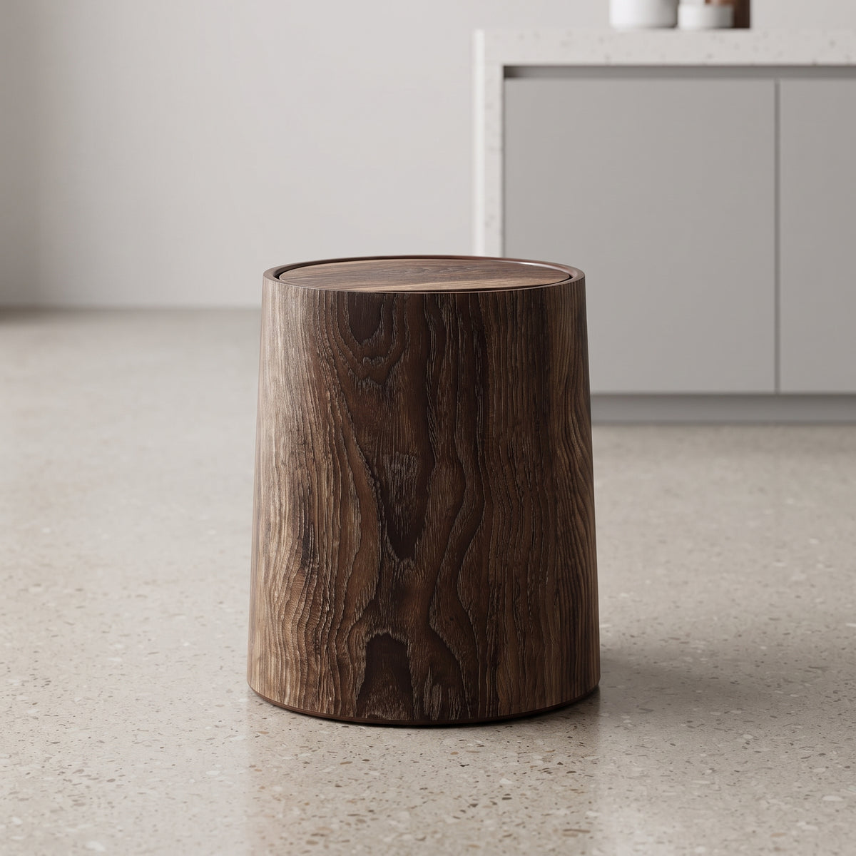 Plastic Wastebasket – Retro High-Capacity Waterproof Trash Can
