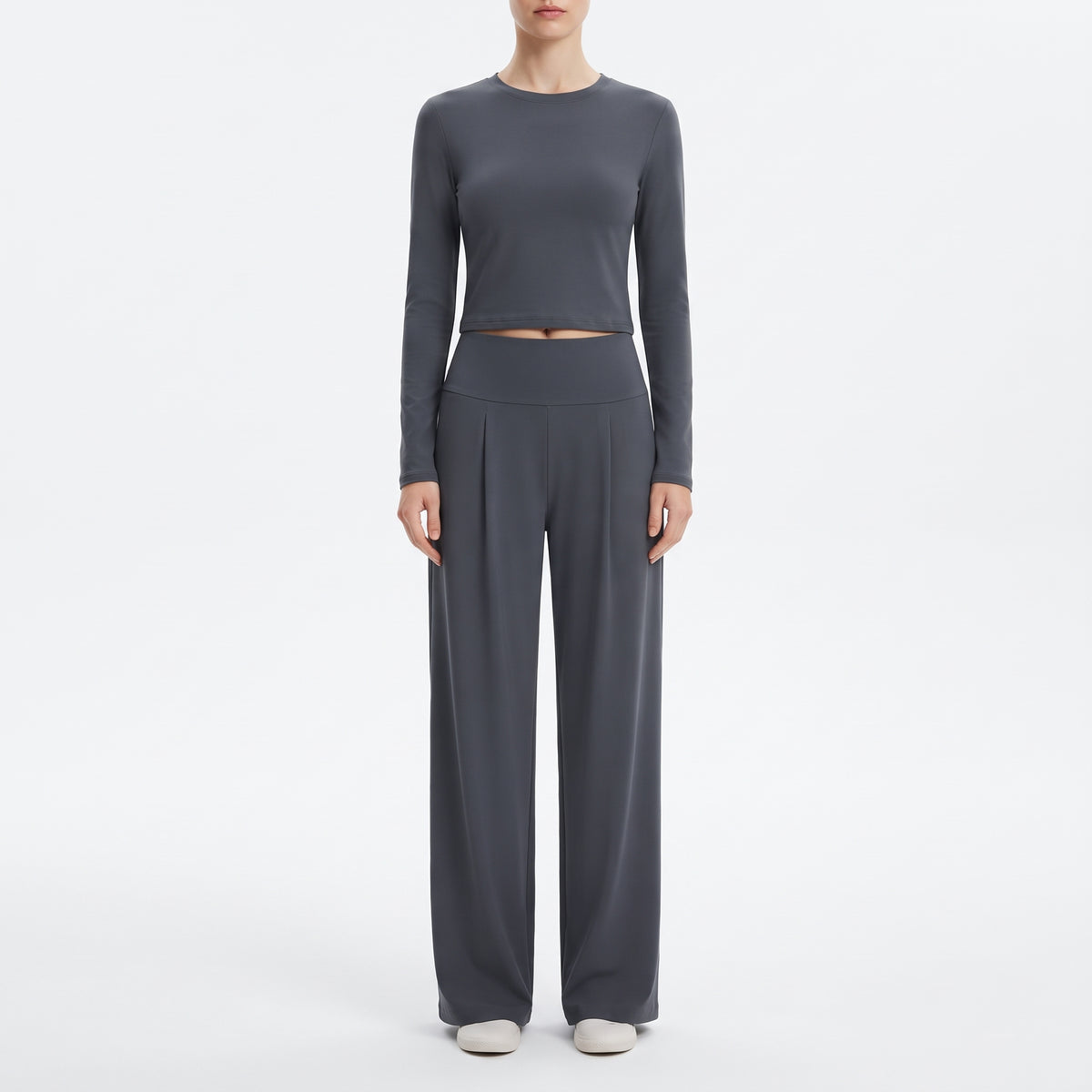 Wide Leg Yoga Pants for Women, High-Waist Stretch Lounge and Workout Palazzo Pants