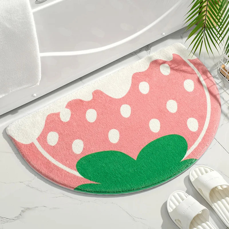 Floral Floor Mat - Soft Absorbent Non-Slip Pad