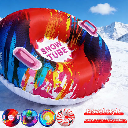 Hard Bottom Snow Tube - Wonflax Heavy-Duty Sled