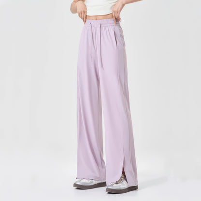 UPF 50+ Wide Leg Pants for Women with Side Slit, Lightweight Quick-Dry for Travel, Hiking and Everyday Wear