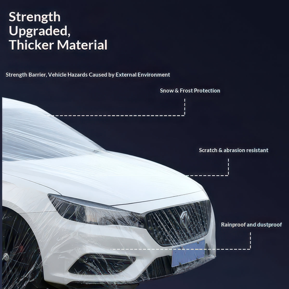All-Weather Disposable PE Car Cover – Indoor/Outdoor Dust & Rain Protection