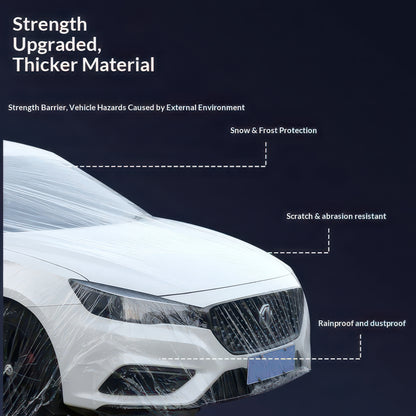 All-Weather Disposable PE Car Cover – Indoor/Outdoor Dust & Rain Protection