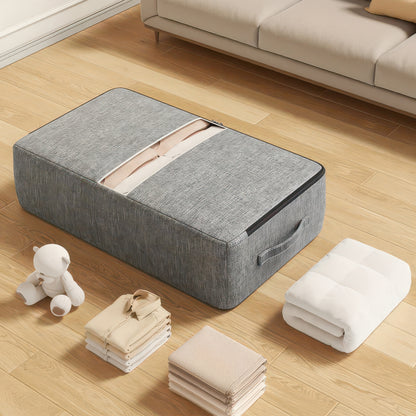 Foldable Under-Bed Storage Bag for Clothing, Quilts, and Blankets