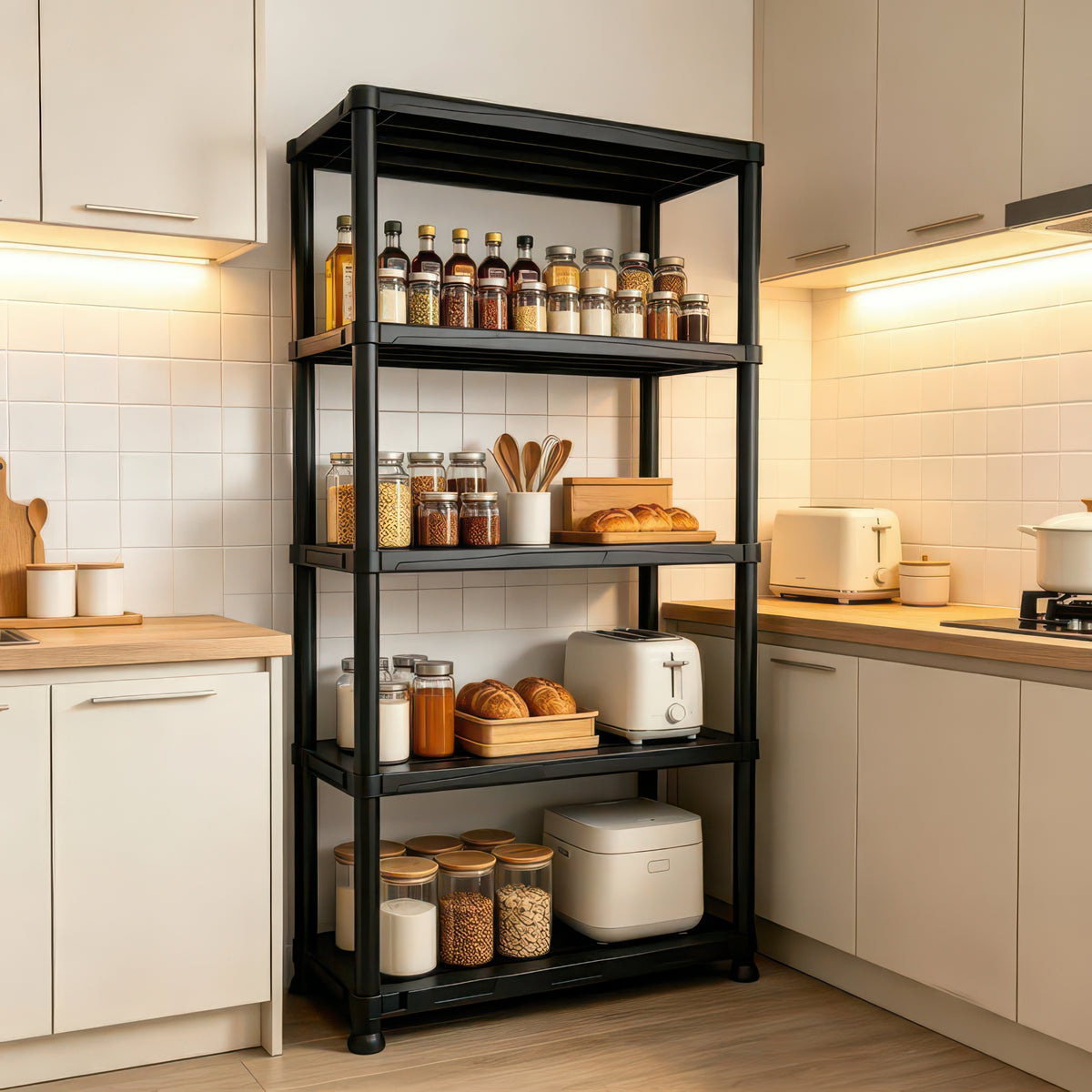 Strong Plastic Storage Shelving - Waterproof 4/5 Tier Rack