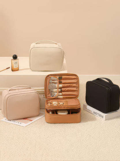 Oxford Cloth Toiletry and Makeup Bag, Single or Double Layer