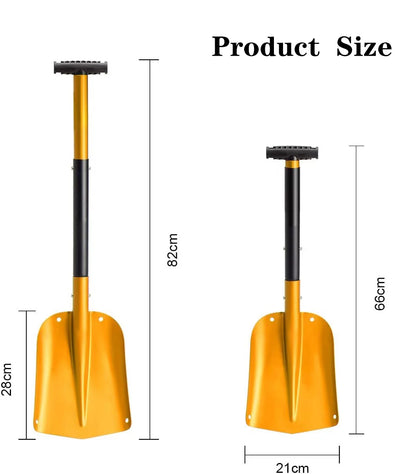 Retractable Snow Shovel - Aluminum Alloy Ice Shovel