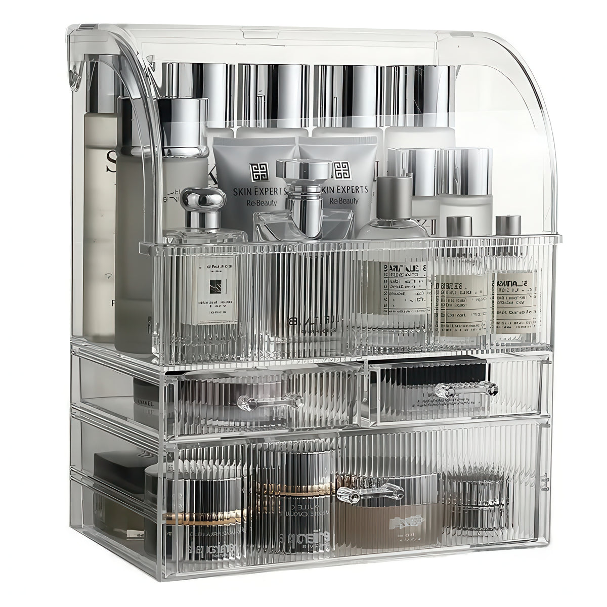 Clear Acrylic Drawer Organizer – Large Makeup & Perfume Storage