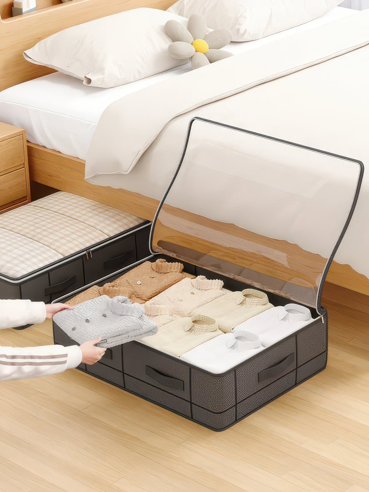 Under-Bed Storage Bag with Transparent Window, 1 or 2 Pieces