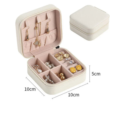 Small Jewelry Box – Macaroon Style Travel Case for Studs & Rings