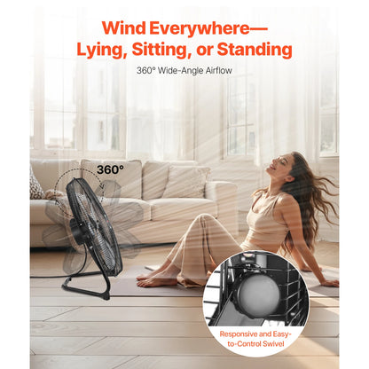 14/18/20-Inch Industrial Floor Fan with Three Speeds