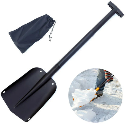Stainless Steel Snow Shovel - Retractable Survival Tool