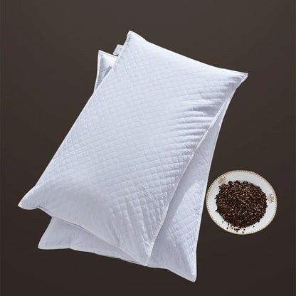 Buckwheat Neck Pillow – Plaid Shaped Husk Filling Cushion