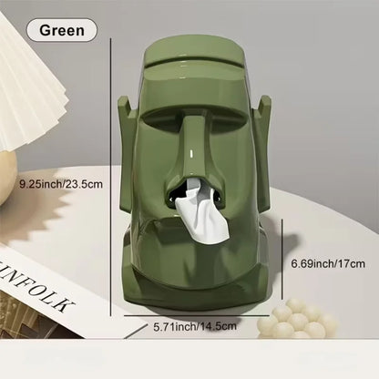 Tissue Box Organizer – Creative Stone Figure Desktop Storage