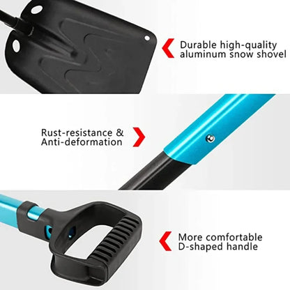 Telescopic Snow Shovel - Portable Aluminum Deicer