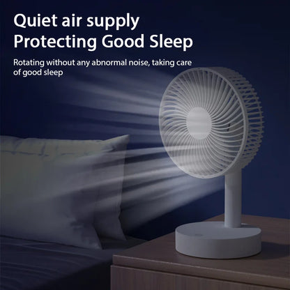 USB Desktop Fan with Four Speeds and 5V Power for Table Use