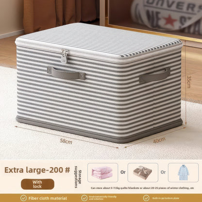 Foldable Lockable Storage Box for Clothes, Blankets, and Toys