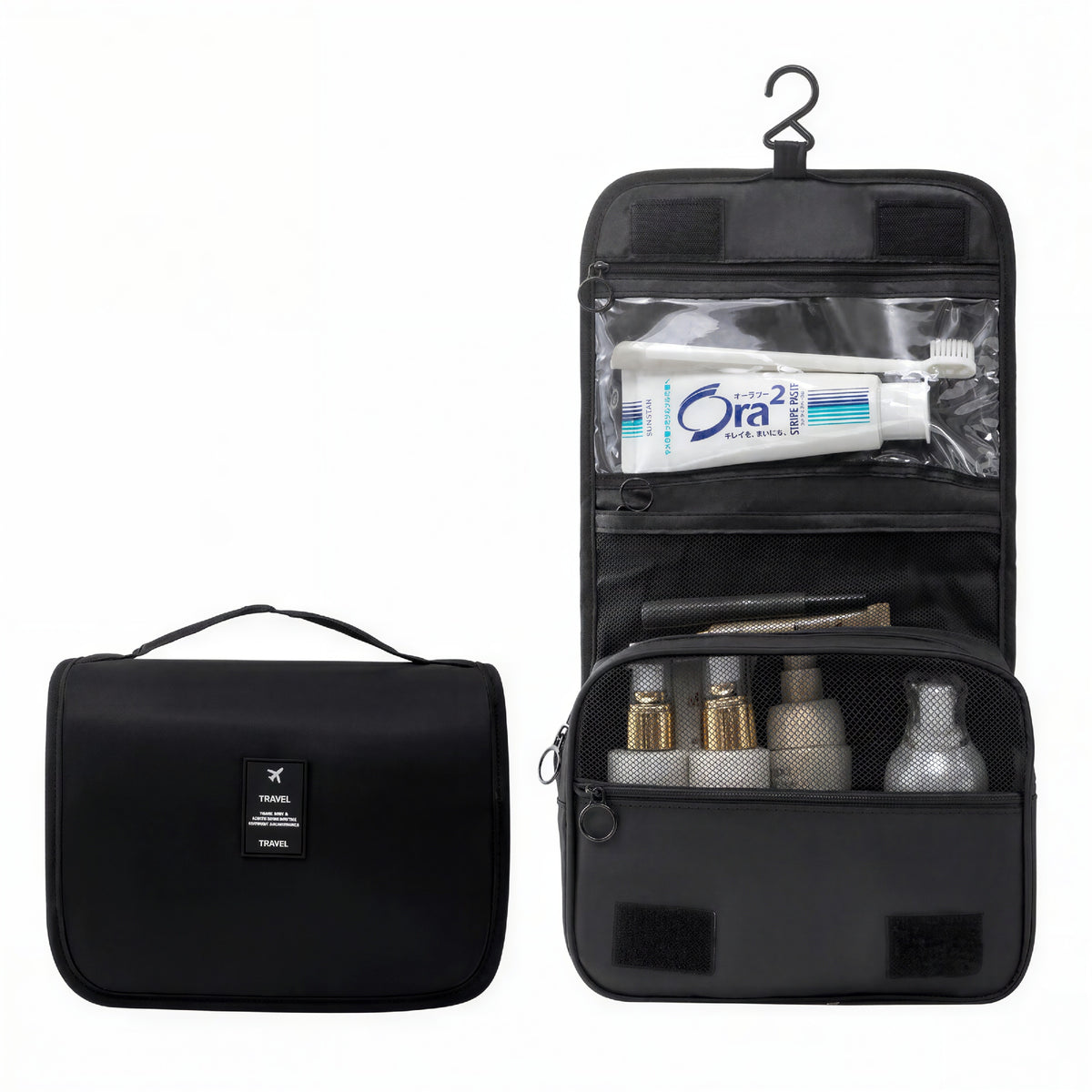 Toiletry Bag for Travel – Dry Wet Separation Hanging Organizer