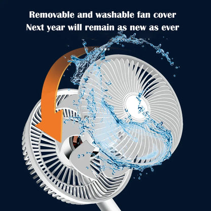 3600mAh USB Rechargeable Desk Fan with Four Speeds