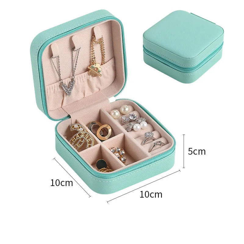 Small Jewelry Box – Macaroon Style Travel Case for Studs & Rings