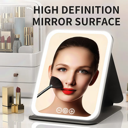 LED Makeup Mirror – Dimmable Folding Vanity Mirror