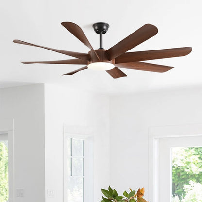FUMANJIA 60-Inch Ceiling Fan with Light for Home – 8 Blades, Remote