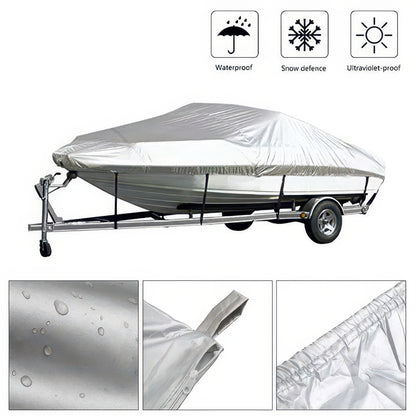 Silver Reflective Waterproof Boat Cover for V-Hull Boats